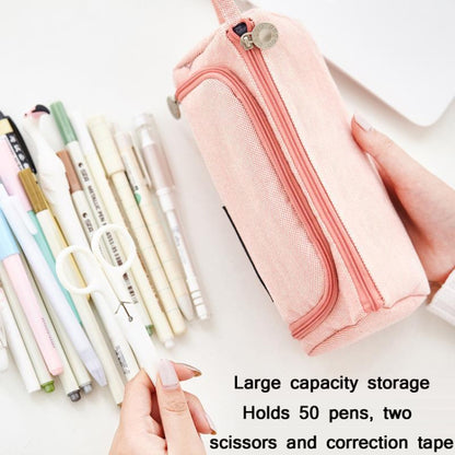 Angoo Large Capacity Pencil Case Cute Canvas Stationery Bag, Black White In The Palm - Shello's Creative Boutique