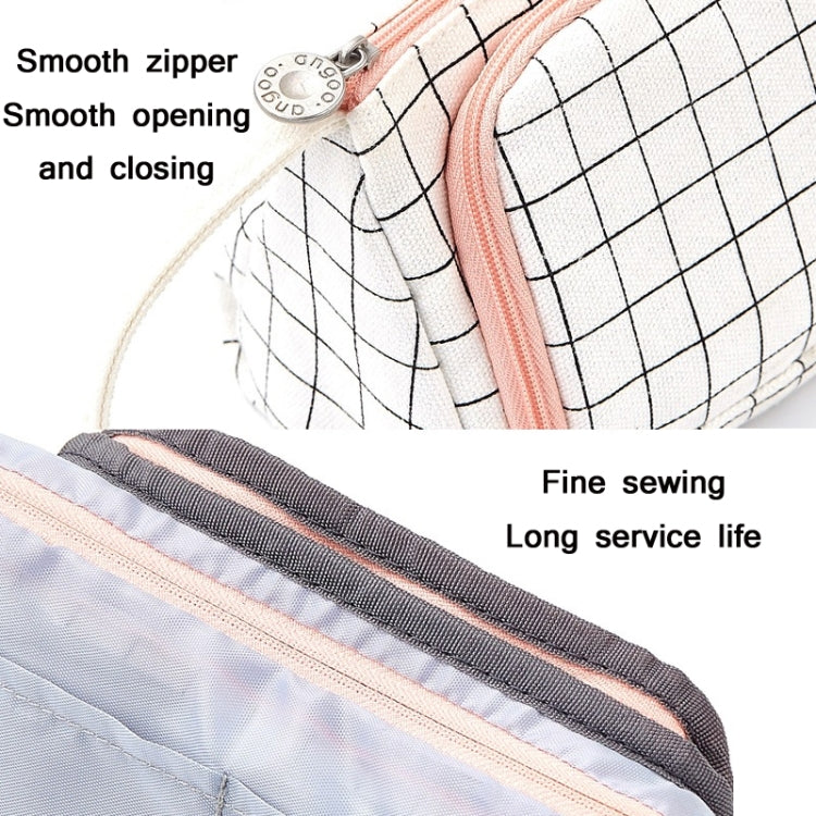 Angoo Large Capacity Pencil Case Cute Canvas Stationery Bag, Black White In The Palm - Shello's Creative Boutique