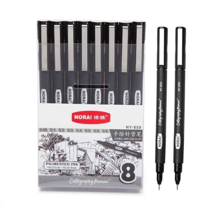 NORA Fine Art Drawing Pens - 2 Pack Hook Line Pens (0.05mm) - Shello's Creative Boutique