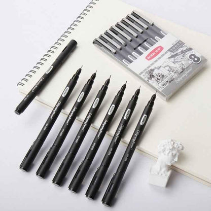 NORA Fine Art Drawing Pens - 2 Pack Hook Line Pens (0.05mm) - Shello's Creative Boutique
