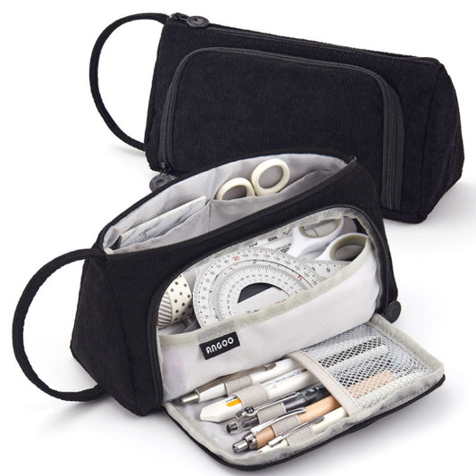 Angoo Student Large-Capacity Stationery Bag - Portable Canvas Organizer & Gift Bag