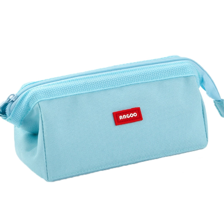 ANGOO Large-Capacity Student Stationery Bag Pure Color Simple Boat Shape Pencil Case, Black, Yellow, Navy, Pink, Blue, Green - Shello's Creative Boutique