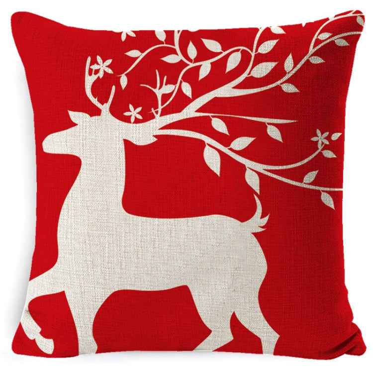 Christmas Linen Red Hug Pillowcase Without Pillow Core