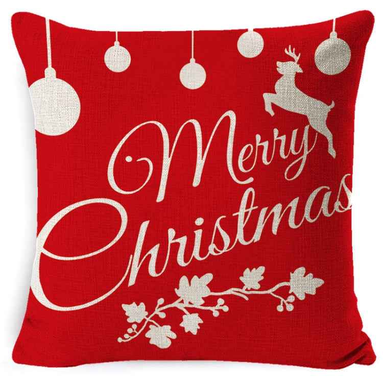 Christmas Linen Red Hug Pillowcase Without Pillow Core