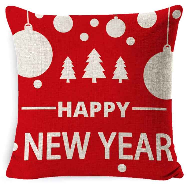 Christmas Linen Red Hug Pillowcase Without Pillow Core