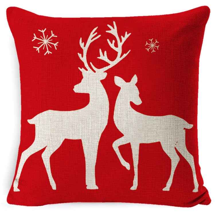 Christmas Linen Red Hug Pillowcase Without Pillow Core