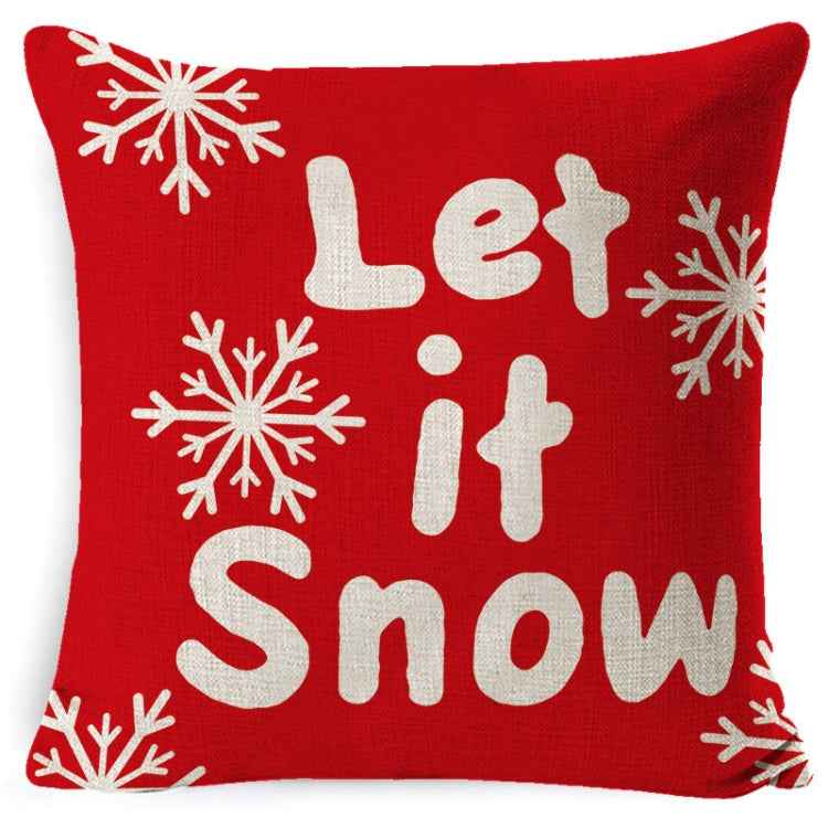 Christmas Linen Red Hug Pillowcase Without Pillow Core