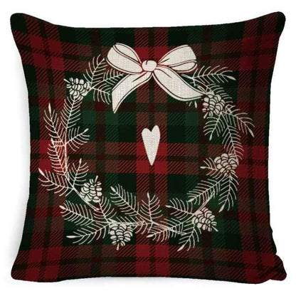 Christmas Decoration Linen Pillowcase Without Pillow Core - Shello's Creative Boutique