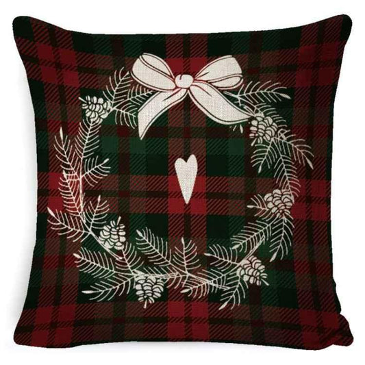 Christmas Decoration Linen Pillowcase Without Pillow Core - Shello's Creative Boutique