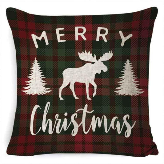 Christmas Decoration Linen Pillowcase Without Pillow Core - Shello's Creative Boutique
