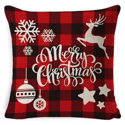 Christmas Decoration Linen Pillowcase Without Pillow Core - Shello's Creative Boutique