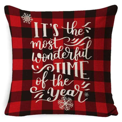 Christmas Decoration Linen Pillowcase Without Pillow Core - Shello's Creative Boutique