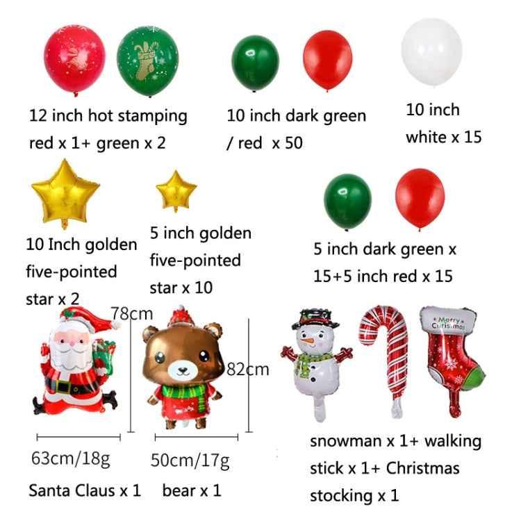 1SD2021006 Christmas Party Decoration Aluminum Film Balloons, Style: - Shello's Creative Boutique