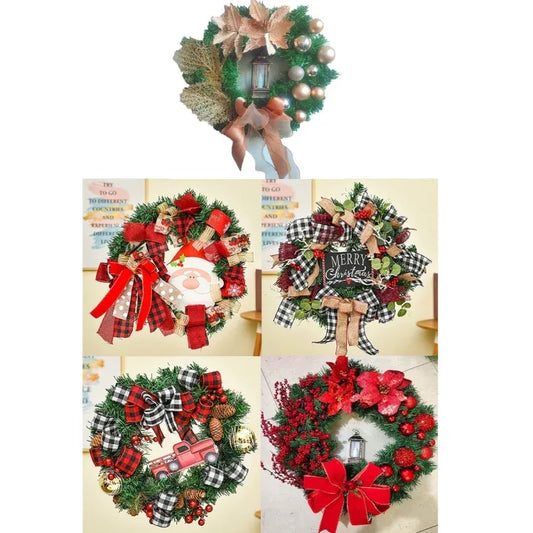 Christmas Decorations Cane Wreath Garland Door Hanger - Shello's Creative Boutique
