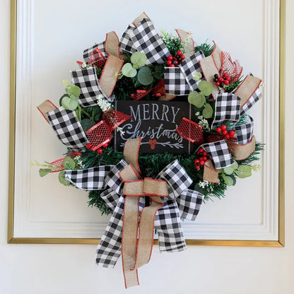 Christmas Decorations Cane Wreath Garland Door Hanger - Shello's Creative Boutique
