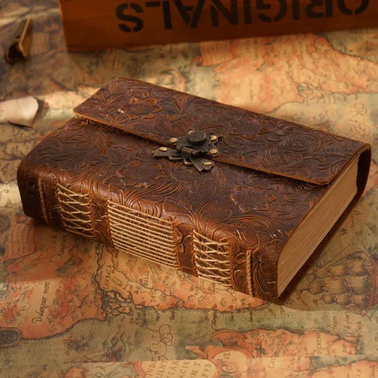 Handmade Sketchbook Cowhide Notebook Retro Notepad Notebook Diary Gift - Shello's Creative Boutique