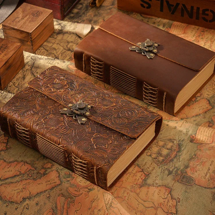 Handmade Sketchbook Cowhide Notebook Retro Notepad Notebook Diary Gift - Shello's Creative Boutique