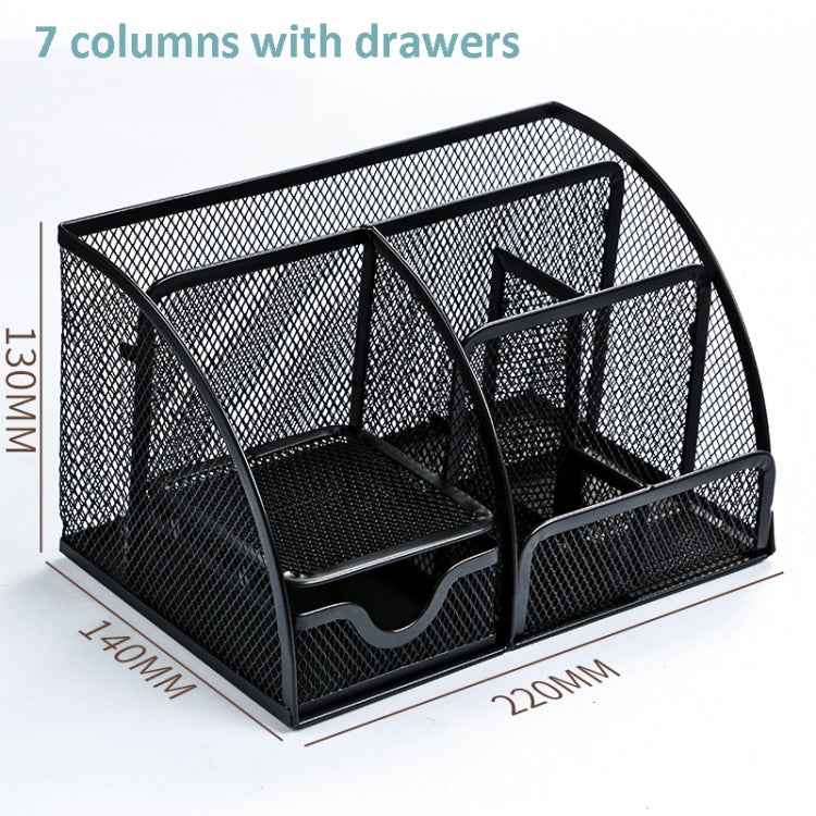 Deli 9200 Full Metal Hollow Pen Holder Office Supplies Storage Box