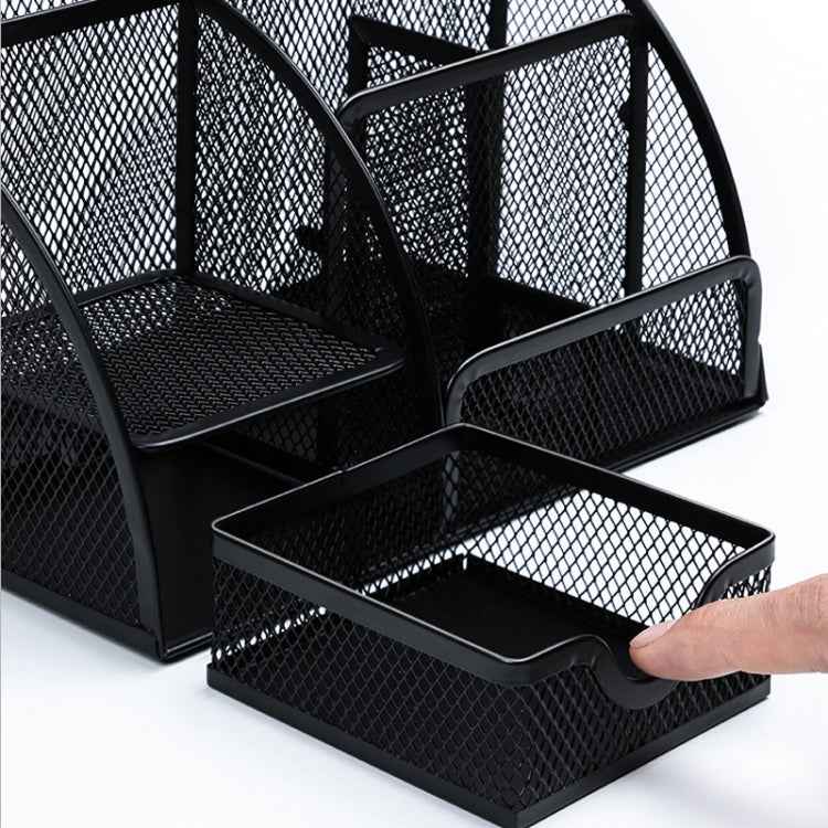 Deli 9200 Full Metal Hollow Pen Holder Office Supplies Storage Box