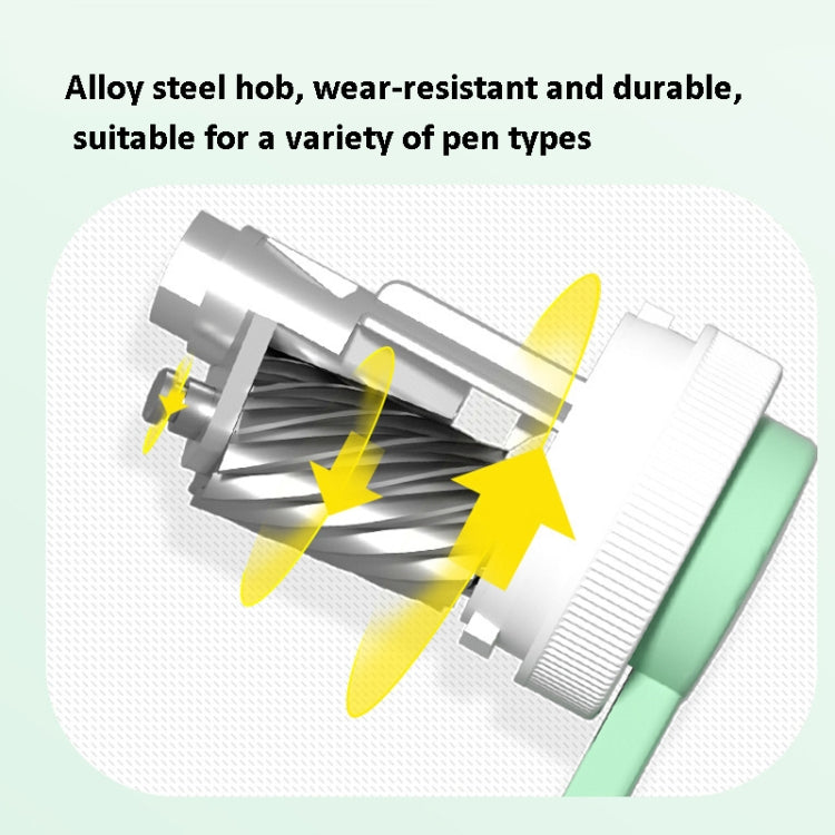 Deli 71169 Student Automatic Pen Pencil Sharpener Manual Pencil Sharpener, Fresh Green, Cute Pink, Sky Blue