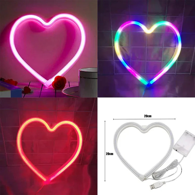 Neon LED Modeling Lamp Decoration Night Light, Power Supply: - Shello's Creative Boutique