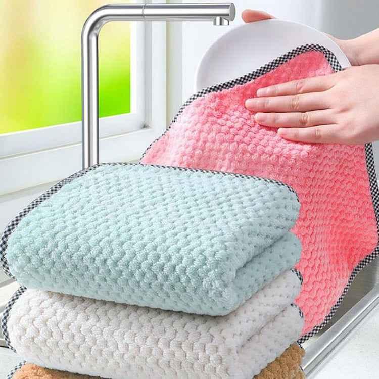 4pcs Hand Towel Hangable Dishcloth Kitchen Rag Non-Stick Oil Absorbent Towel - Shello's Creative Boutique