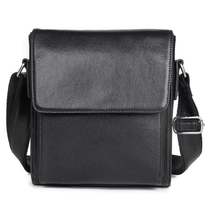 Vintage Crazy Horse Leather Men Shoulder Bag Messenger Bag, Black, Brown, Dark Brown - Shello's Creative Boutique