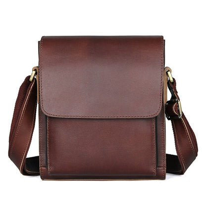 Vintage Crazy Horse Leather Men Shoulder Bag Messenger Bag, Black, Brown, Dark Brown - Shello's Creative Boutique