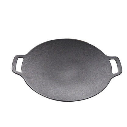 Outdoor Camping BBQ Cast Iron Grill Pan,Style:, Baking Pan Only, Baking Pan+Hemp Rope, Baking Pan+Hemp Rope+Storage Bag, Baking Pan+Net+Hemp Rope, Baking Pan+Net+Hemp Rope+Storage Bag - Shello's Creative Boutique