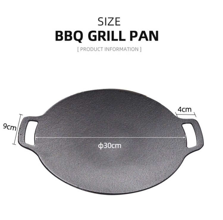 Outdoor Camping BBQ Cast Iron Grill Pan,Style:, Baking Pan Only, Baking Pan+Hemp Rope, Baking Pan+Hemp Rope+Storage Bag, Baking Pan+Net+Hemp Rope, Baking Pan+Net+Hemp Rope+Storage Bag - Shello's Creative Boutique