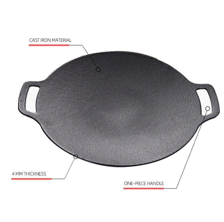 Outdoor Camping BBQ Cast Iron Grill Pan,Style:, Baking Pan Only, Baking Pan+Hemp Rope, Baking Pan+Hemp Rope+Storage Bag, Baking Pan+Net+Hemp Rope, Baking Pan+Net+Hemp Rope+Storage Bag - Shello's Creative Boutique