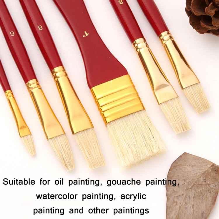 Zhu Ting 10-Piece Bristle Brush Set - Oil Painting & Gouache Brushes - Shello's Creative Boutique