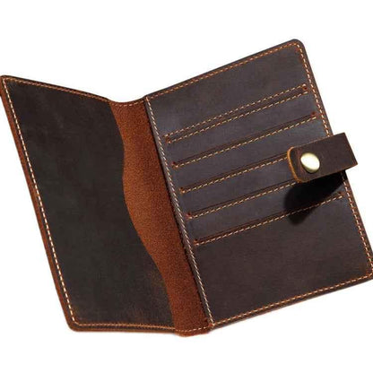 Leather Passport Holder Vintage Card Holder - Shello's Creative Boutique