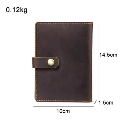 Leather Passport Holder Vintage Card Holder - Shello's Creative Boutique