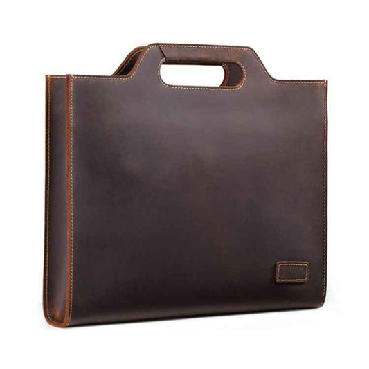 Leather Vintage Shoulder Bag Crossbody Portable Business Briefcase