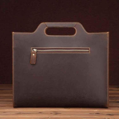 Leather Vintage Shoulder Bag Crossbody Portable Business Briefcase - Shello's Creative Boutique