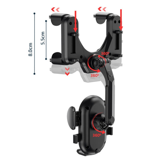 Snap-on Rearview Mirror Car Phone Holder, Mirror Car Phone Holder - Shello's Creative Boutique