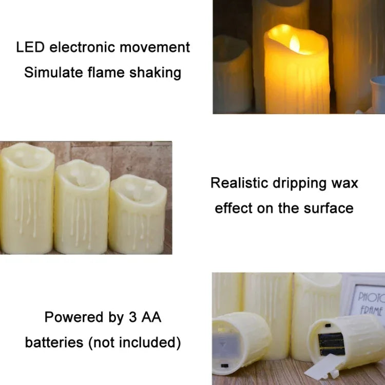 LED Electronic Candle Lights Halloween Christmas Decoration Props, Size: - Shello's Creative Boutique