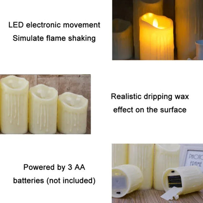 LED Electronic Candle Lights Halloween Christmas Decoration Props, Size: - Shello's Creative Boutique