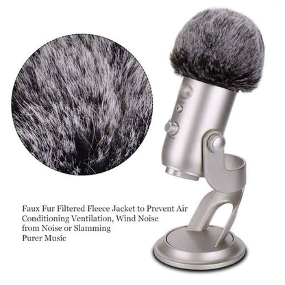 Plush Microphone Cover Windscreen Sleeve Compatible For Blue Yeti Condenser Microphone