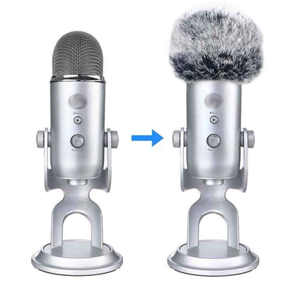 Plush Microphone Cover Windscreen Sleeve Compatible For Blue Yeti Condenser Microphone