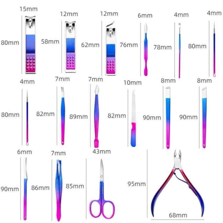 Stainless Steel Bright Beauty Nail Clipper Trimming Set