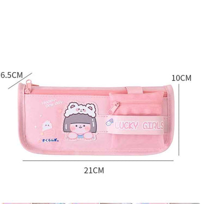 Cartoon Pencil Bag Large-capacity Primary School Stationery Bag With Handle