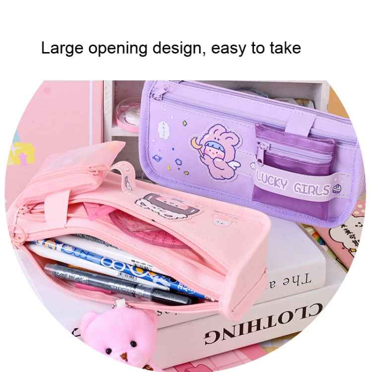 Cartoon Pencil Bag Large-capacity Primary School Stationery Bag With Handle