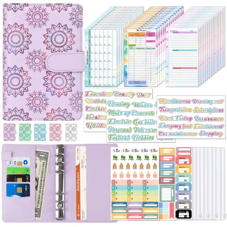 A6 Cash Budget Book Schedule Weekly Plan Monthly Plan Loose-leaf Notepad - Shello's Creative Boutique