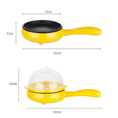 350W Electric Egg Omelette Cooker Frying Pan Steamer Cooker,EU Plug,Style:, Single Layer Set Yellow, Double Layer Set Yellow, Pan+Wood Shovel Yellow, Single Layer Set Pink, Double Layer Set Pink, Pan+Wood Shovel Pink - Shello's Creative Boutique