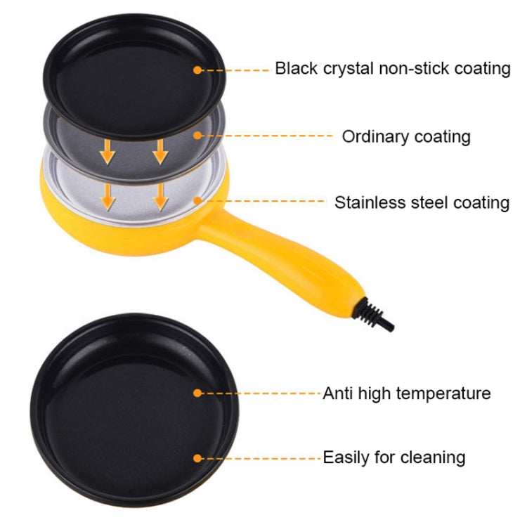 350W Electric Egg Omelette Cooker Frying Pan Steamer Cooker,EU Plug,Style:, Single Layer Set Yellow, Double Layer Set Yellow, Pan+Wood Shovel Yellow, Single Layer Set Pink, Double Layer Set Pink, Pan+Wood Shovel Pink - Shello's Creative Boutique