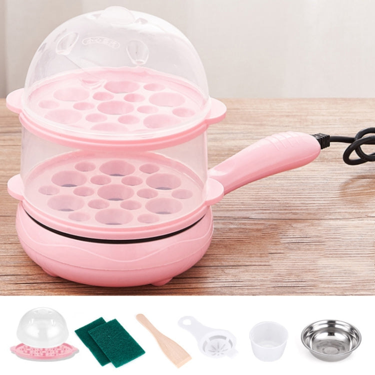 350W Electric Egg Omelette Cooker Frying Pan Steamer Cooker,EU Plug,Style:, Single Layer Set Yellow, Double Layer Set Yellow, Pan+Wood Shovel Yellow, Single Layer Set Pink, Double Layer Set Pink, Pan+Wood Shovel Pink - Shello's Creative Boutique
