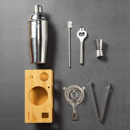 7-in-1 Stainless Steel Bartender Set - Essential Bar Tools for Home Cocktails