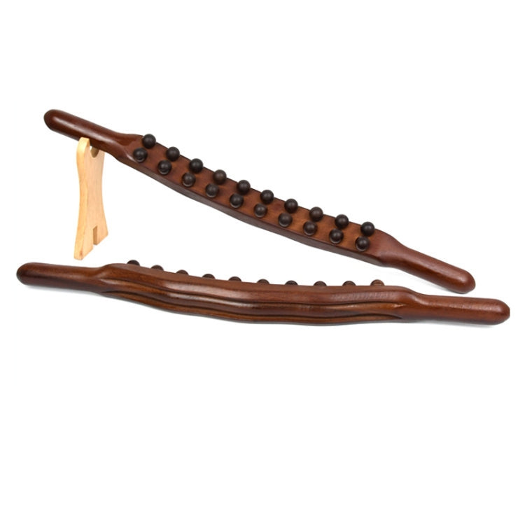 Carbonized Double Row 20-bead Massage Rolling Stick Meridian Dredging Stick, 58cm 20 Beads - Shello's Creative Boutique